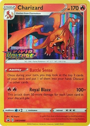 Charizard - SWSH066 (Prerelease) [Staff] (SWSH066) Holofoil - SWSH Sword & Shield Promo Cards