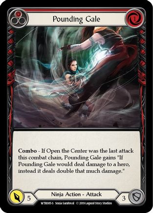 Pounding Gale 1st Edition Rainbow Foil (WTR085) - Welcome to Rathe | Silver Goblin