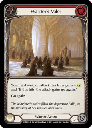 Warrior's Valor (Red) (WTR129) Unlimited Edition - Welcome to Rathe