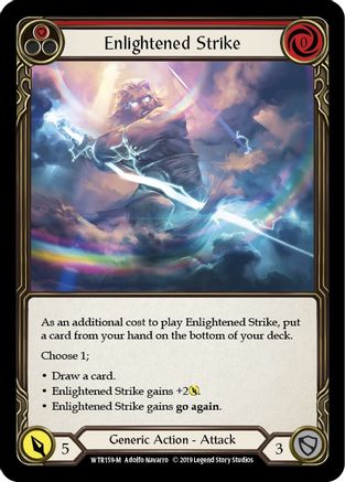 Enlightened Strike (WTR159) - Welcome to Rathe 1st Edition Rainbow Foil | Silver Goblin