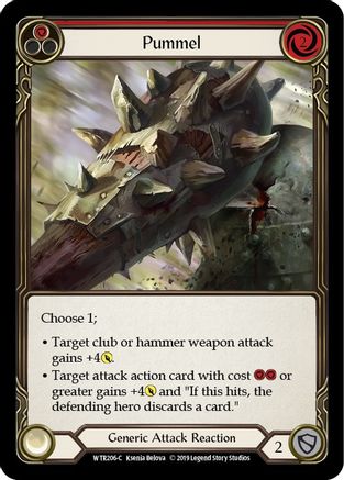 Pummel (Red) (WTR206) Unlimited Edition Rainbow Foil - Welcome to Rathe