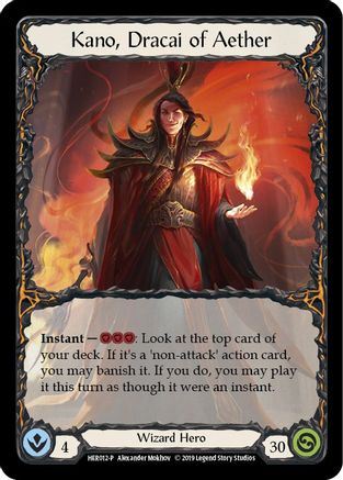 Kano, Dracai of Aether - HER012 (HER012) 1st Edition Cold Foil - Flesh and Blood: Promo Cards