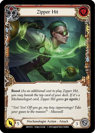 Zipper Hit (Red) (ARC029) Unlimited Edition Rainbow Foil - Arcane Rising