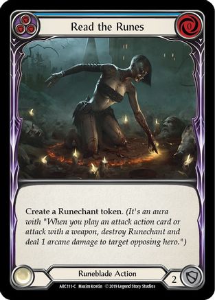 Read the Runes (Blue) (ARC111) (Unlimited Edition) Rainbow Foil - Arcane Rising