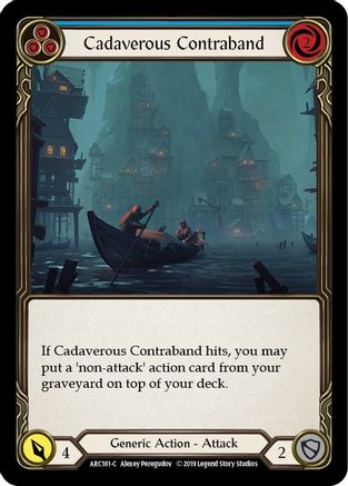Cadaverous Contraband (Blue) (ARC181) (1st Edition) Rainbow Foil - Arcane Rising