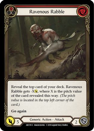 Ravenous Rabble (Red) 1st Edition Rainbow Foil (ARC191) - Arcane Rising