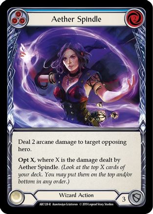 Aether Spindle (Blue) (ARC128) 1st Edition - Arcane Rising