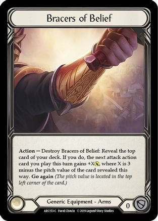 Bracers of Belief (ARC153) (1st Edition) Cold Foil - Arcane Rising