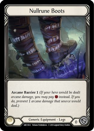 Nullrune Boots (ARC158) - Arcane Rising Unlimited Edition Rainbow Foil | Silver Goblin