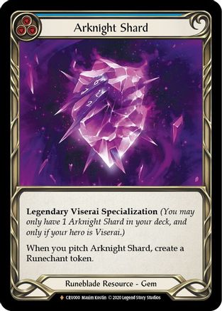Arknight Shard (CRU000) (1st Edition) Cold Foil - Crucible of War