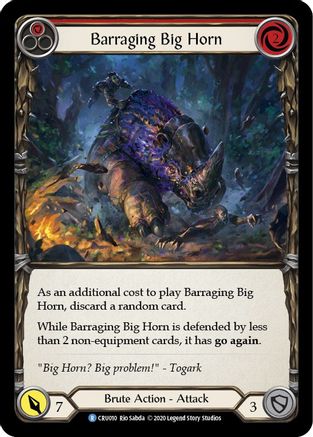 Barraging Big Horn (Red) (CRU010) Unlimited Edition  - Crucible of War
