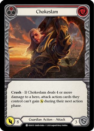 Chokeslam (Red) (CRU035) Unlimited Edition Rainbow Foil - Crucible of War