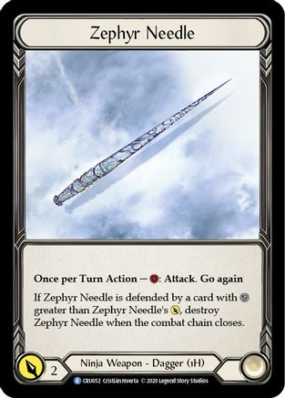 Zephyr Needle (Reverse) (CRU052) Unlimited Edition Rainbow Foil - Crucible of War