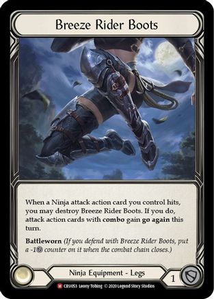 Breeze Rider Boots (CRU053) - Crucible of War 1st Edition Cold Foil | Silver Goblin