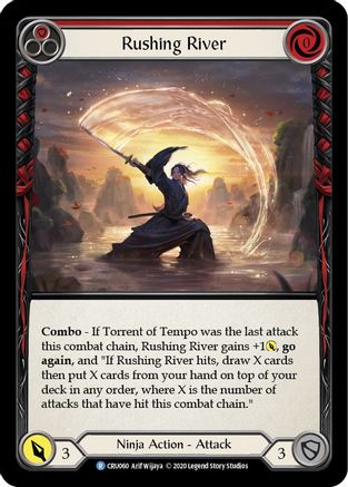 Rushing River (Red) (CRU060) - Crucible of War 1st Edition Rainbow Foil | Silver Goblin