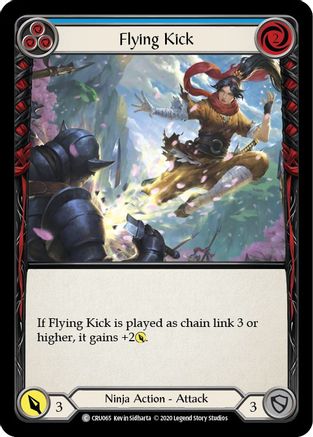 Flying Kick (Blue) (CRU065) (1st Edition) - Crucible of War