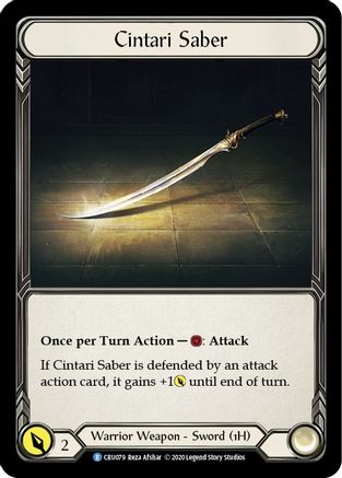 Cintari Saber [CRU079] (Crucible of War)  1st Edition Normal | Silver Goblin