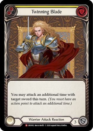 Twinning Blade (CRU082) - Crucible of War 1st Edition Rainbow Foil