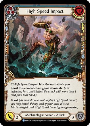 High Speed Impact (Blue) (CRU108) - Crucible of War 1st Edition Rainbow Foil