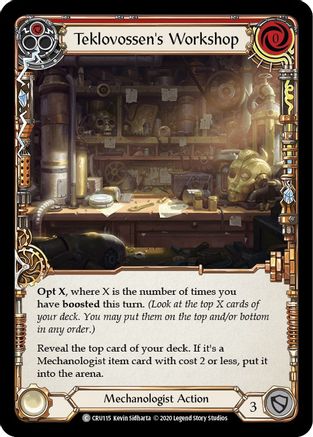 Teklovossen's Workshop (Red) 1st Edition  (CRU115) - Crucible of War