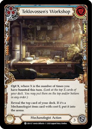 Teklovossen's Workshop (Blue) (CRU117) 1st Edition  - Crucible of War
