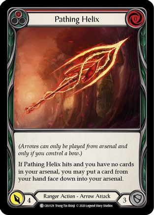 Pathing Helix (Red) (CRU129) 1st Edition Rainbow Foil - Crucible of War