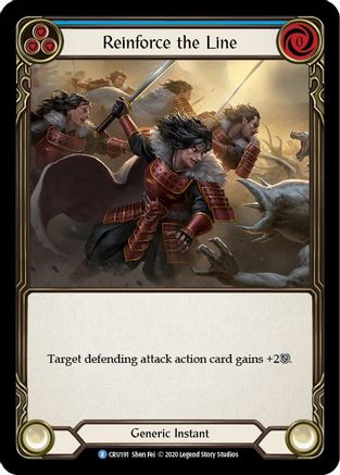 Reinforce the Line (Blue) (CRU191) - Crucible of War 1st Edition Rainbow Foil