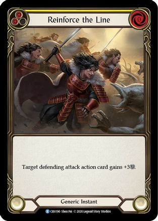 Reinforce the Line (Yellow) (CRU190) 1st Edition Rainbow Foil - Crucible of War