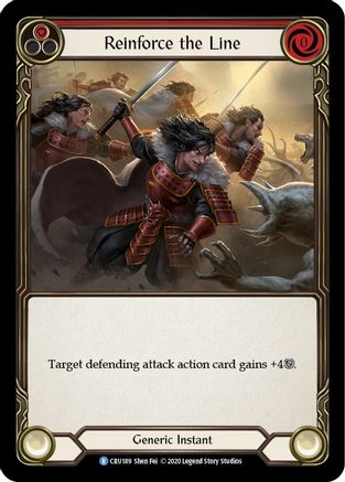 Reinforce the Line (Red) (CRU189) - Crucible of War 1st Edition Rainbow Foil