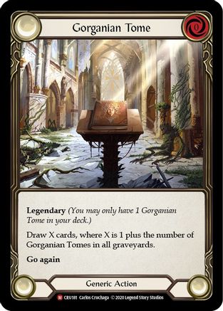 Gorganian Tome (CRU181) 1st Edition Rainbow Foil - Crucible of War