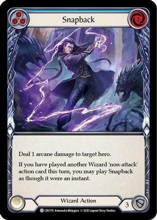 Snapback (Blue) (CRU176) (1st Edition) Rainbow Foil - Crucible of War