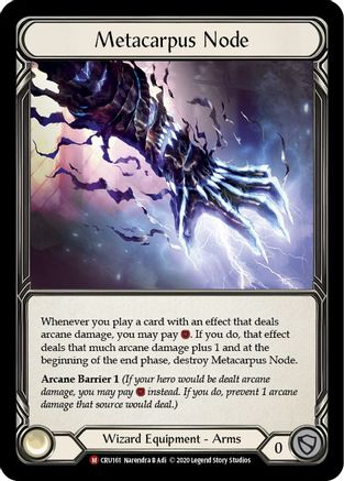 Metacarpus Node 1st Edition Cold Foil (CRU161) - Crucible of War