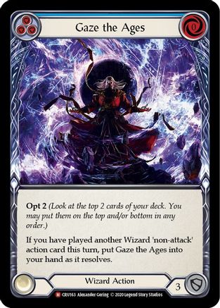 Gaze the Ages 1st Edition Rainbow Foil (CRU163) - Crucible of War