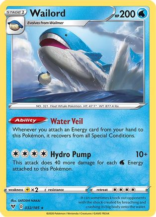 Wailord (32) Holofoil - Vivid Voltage