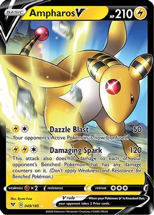 Ampharos V (049/185) [Sword & Shield: Vivid Voltage] | Silver Goblin