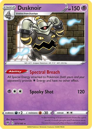 Dusknoir (71) Holofoil - Vivid Voltage