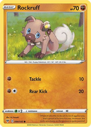 Rockruff (094/185) [Sword & Shield: Vivid Voltage] | Silver Goblin