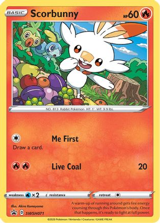 Scorbunny - SWSH071 (SWSH071) Holofoil - SWSH Sword & Shield Promo Cards