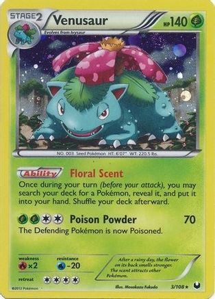 Venusaur - 3/108 (Cosmos Holo) (3) Holofoil - Blister Exclusives