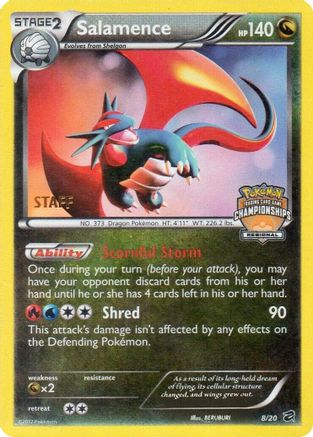 Salamence - 8/20 (Regional Championships) [Staff] (8) Reverse Holofoil - League & Championship Cards
