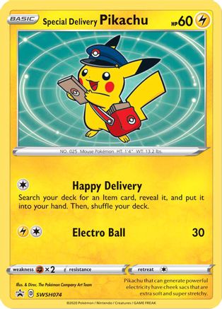 Special Delivery Pikachu (SWSH074) [Sword & Shield: Black Star Promos] | Silver Goblin