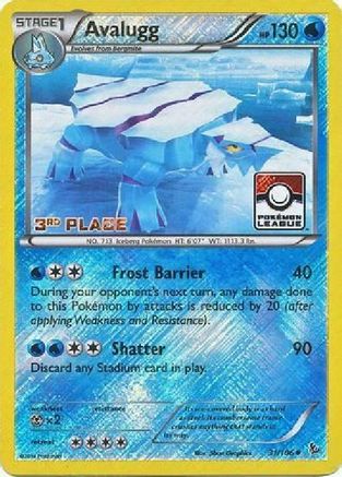 Avalugg - 31/106 (Pokemon League) [3rd Place] (31) Reverse Holofoil - League & Championship Cards