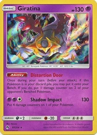 Giratina (97/214) (Cosmos Holo) (Blister Exclusive) [Sun & Moon: Lost Thunder] | Silver Goblin