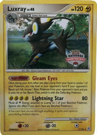 Luxray - 7/130 (National Championships) (7) - League & Championship Cards