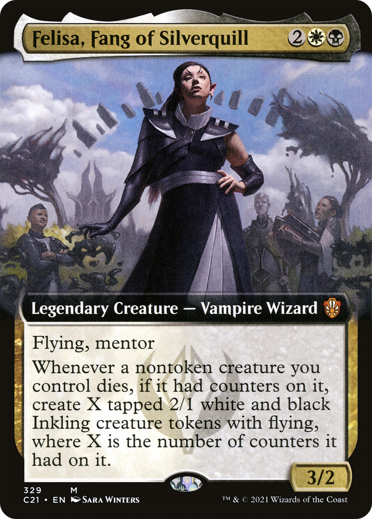 Felisa, Fang of Silverquill (Extended Art) [Commander 2021]