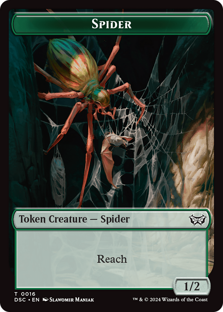 Insect (0012) // Spider Double-Sided Token [Duskmourn: House of Horror Commander Tokens] | Silver Goblin