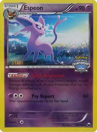 Espeon - 48/108 (National Championships) [Staff] (48) Reverse Holofoil - League & Championship Cards