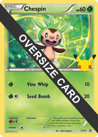 Chespin (XY01) (Jumbo Card) [First Partner Pack] | Silver Goblin