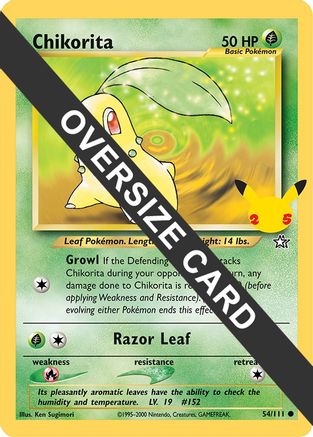 Chikorita (54/111) (Jumbo Card) [First Partner Pack] | Silver Goblin