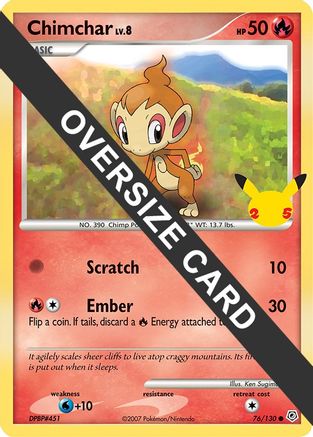 Chimchar (76/130) (Jumbo Card) [First Partner Pack] | Silver Goblin